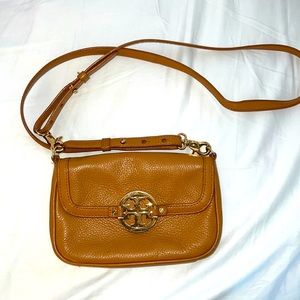 Tory Burch tan and gold small bag